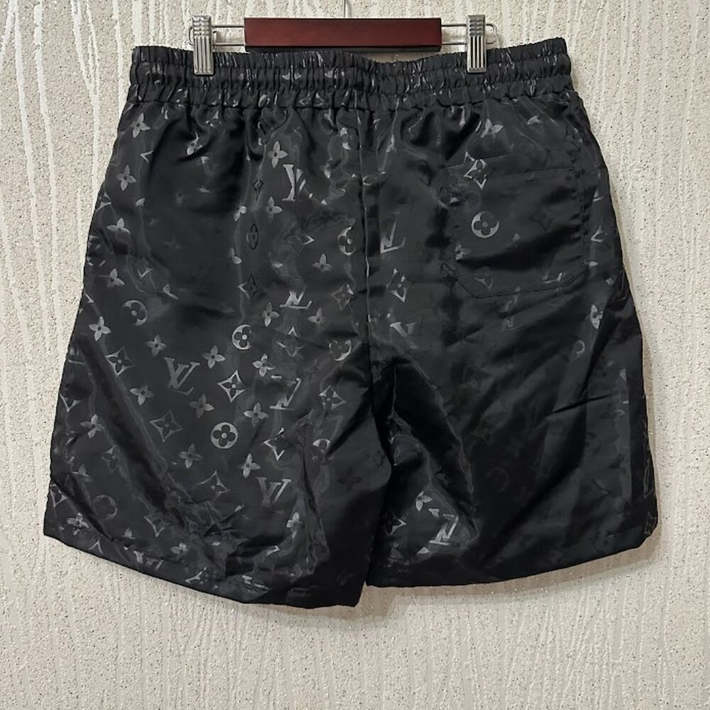 Men's Black Printed Swimming Trunks For The Pool Stylish Men's Short Size: M/L - Picture 2 of 9